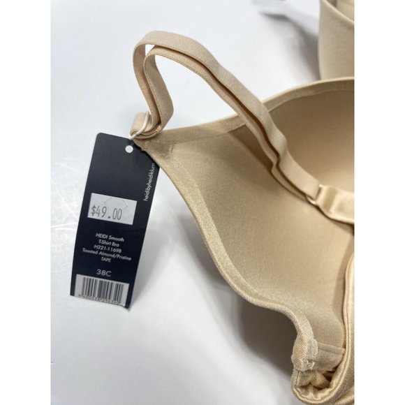 Designer Heidi Klum Bra 38C Nude Tan Women's Smooth T-Shirt Bra Brand New w Tags - Picture 11 of 14